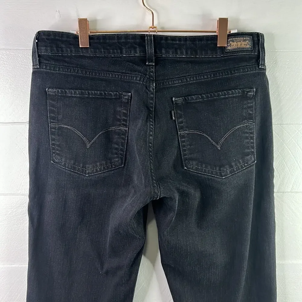 LEVI STRAUSS Black Vintage Mid Rise Skinny Jeans Pants Size 32‎